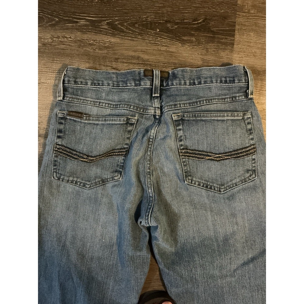 Ariat Legacy M2 Traditional Relaxed Boot Cut Jeans Men's 31x34 Blue Denim STAINS - Picture 7 of 9